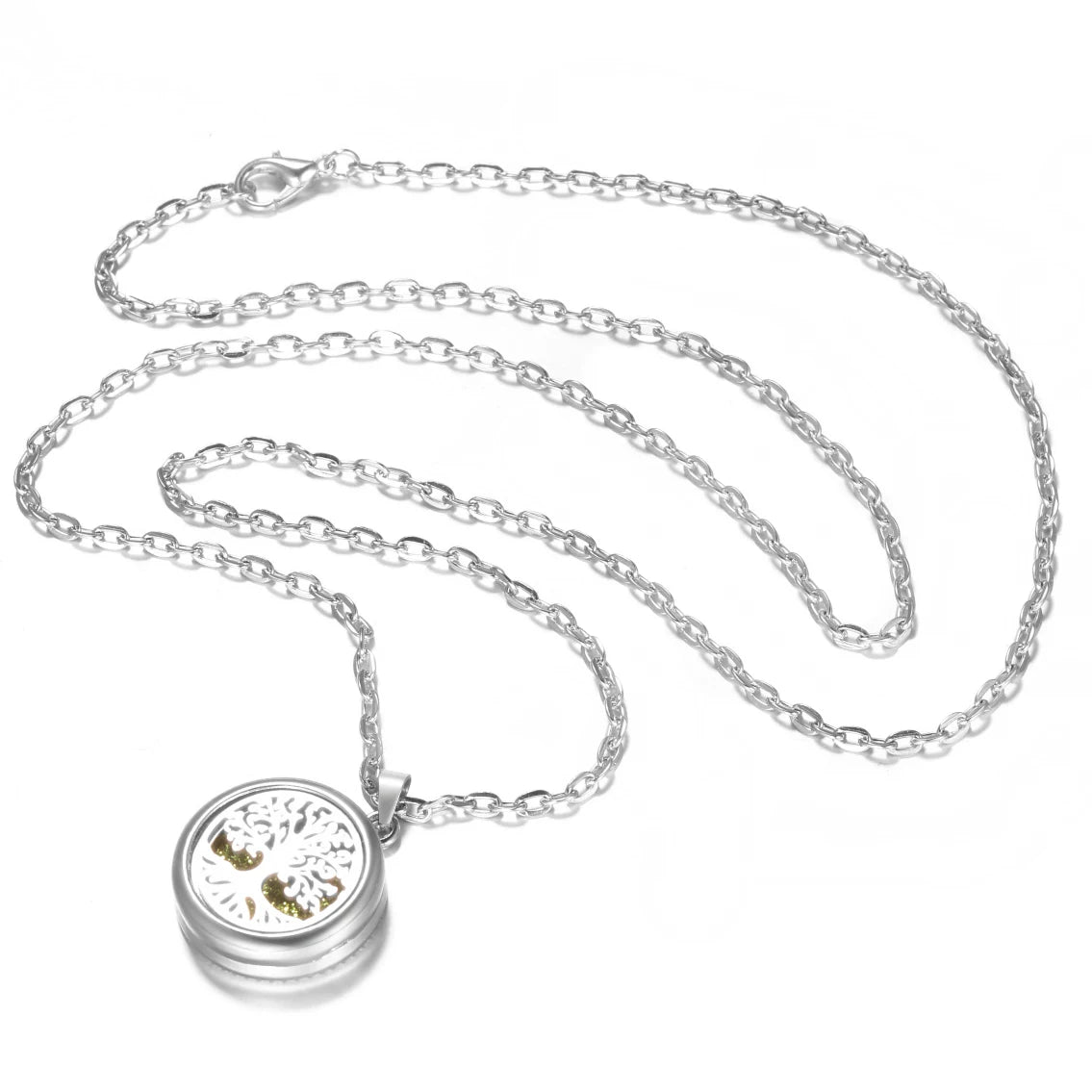 Essential Oil Diffuser Necklace – Stainless Steel Locket Pendant